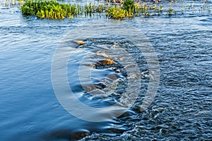 Turbulent river.