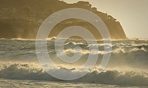 Turbulent Surf, Torrance State Beach, Los Angeles County, California