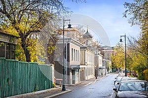 Turchaninov Lane and Pokrovskaya Old Believer Church in Moscow