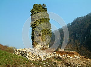 Turen Svetojanski Fortress or the Ruins of the Old Town of Turanj, Draga Svetojanska Croatia / Utvrda Turen Svetojanski