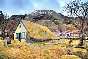 Turf church Hof Iceland