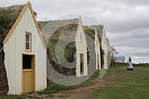 Turf houses at Glaumbaer in Iceland