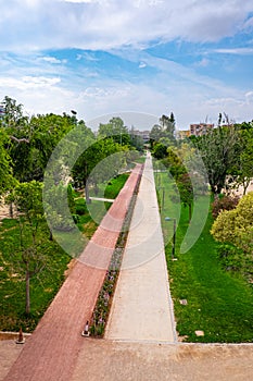 The Turia Garden is one of Spain`s largest urban natural parks, a green space of over nine passable kilometers that crosses the