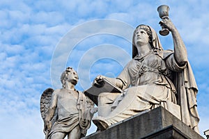 Turin, Italy - January 2016: Faith Statue