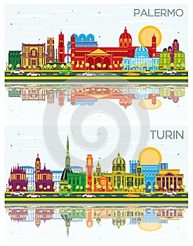 Turin and Palermo Italy City Skylines Set