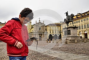 Turin, Piedmont, Italy. April 2019. Piazza San Carlo