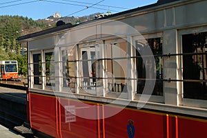 Turin, Piedmont, Italy - 03/10/2006 - The cogwheel train that connects the city with the Basilica of Superga