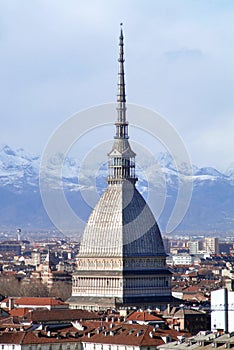 Turin, Piedmont, Italy Mole Antonelliana the symbol building of the town