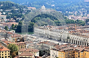 Turin, Po river and Piazza Vittorio Veneto, Italy photo