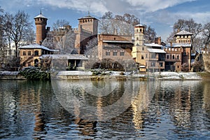 Turin Torino, Borgo Medievale in Valentino park
