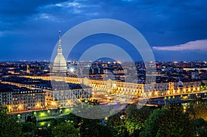 Turin (Torino), high definition panorama with Mole Antonelliana photo