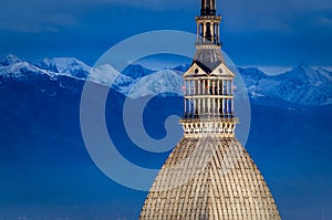 Turin (Torino), Mole Antonelliana and Alps