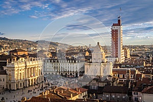 Turin (Torino), panorama from the Cathedral bell tower