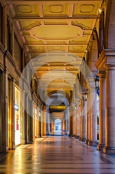 Turin (Torino), typical arcades