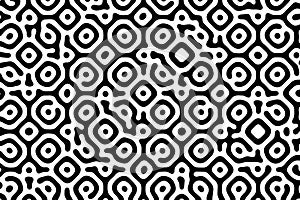 Turing ornament halftone puzzle pattern. diffuse grunge
