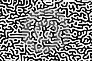 Turing ornament halftone puzzle pattern. grunge generative algorithm