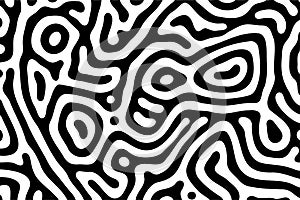 Turing ornament halftone puzzle pattern. labyrinth reaction diffusion