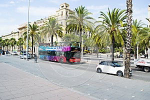 Turistic bus in Barcelona Spain