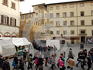 Turists walking on Florence