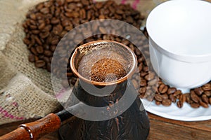 Turka with coffee on the table