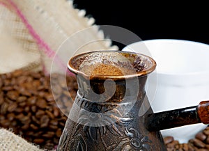 Turka with coffee on the table