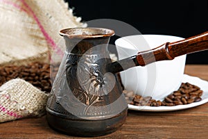 Turka with coffee on the table