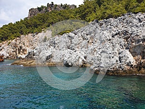 Turkey Alanya, Cliff Below Old Fortress, Cleopatras Beach