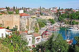 Turkey. Antalya town. View of harbor