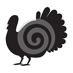 Turkey bird vector cartoon silhouette