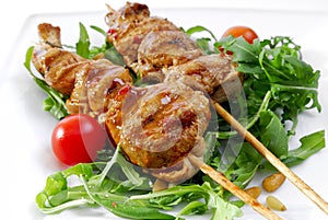 Turkey breast on rucola