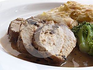 Turkey breast in slices