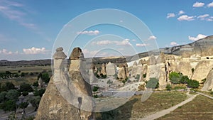 Turkey Cappadocia adequate landscape, shooting from drone