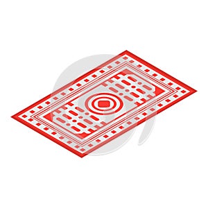 Turkey carpet icon, isometric style