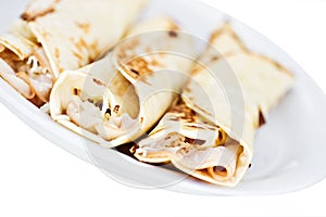 Turkey and cheese wraps
