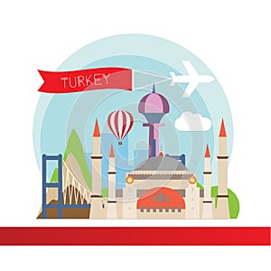 Turkey detailed silhouette. Trendy vector illustration