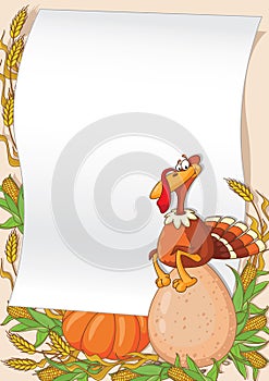 Turkey and egg background