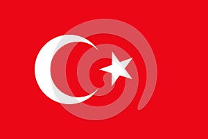 Turkey flag for graphic.