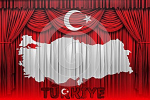 Turkey flag, map design and presentation study