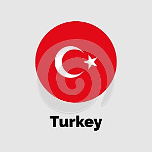 Turkey flag vector icon