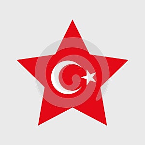 Turkey flag vector icon
