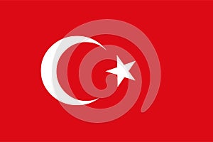 Turkey flag vector. Illustration of Turkey flag