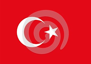 Turkey flag vector illustration