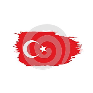 Turkey flag, vector illustration