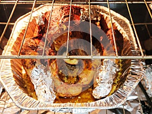 Turkey food in a oven crusty and toasty