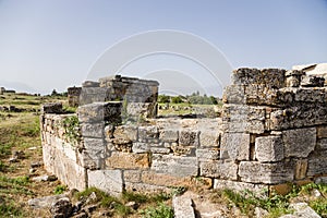 Turkey Hierapolis. Fortress ruins in the archaeological area