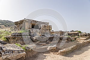 Turkey Hierapolis (Pamukkale). Sarcophagi of the ancient necropolis