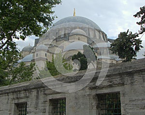 Turkey, Istanbul, 4 Prof. Siddik Sami Onar Cd., Suleymaniye Mosque (Suleymaniye Camii, the main dome of the mosque