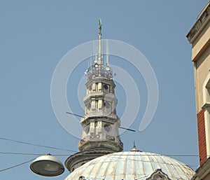 Turkey, Istanbul, Fatih, Atmeydani Cd., Sultan Ahmet Camii (Blue Mosque), tower mosque