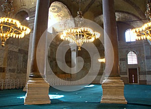 Turkey, Istanbul, Fatih, Hagia Sophia Square, Hagia Sophia Church, interior of the church