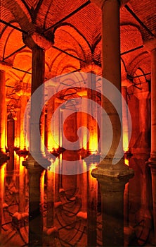 Turkey. Istanbul. Underground basilica cistern photo